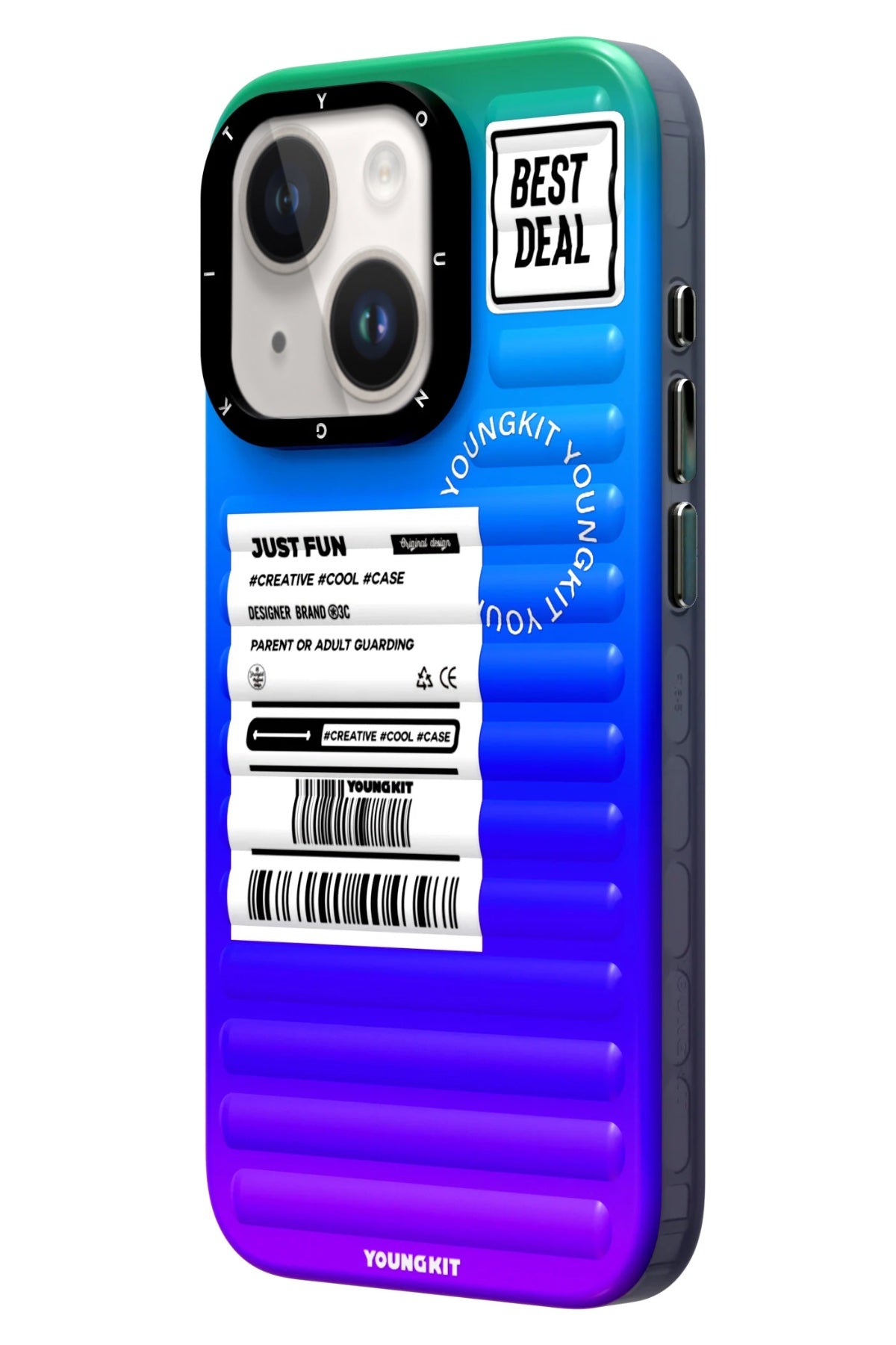 Youngkit Secret Color iPhone 15 Uyumlu Mor Kılıf
