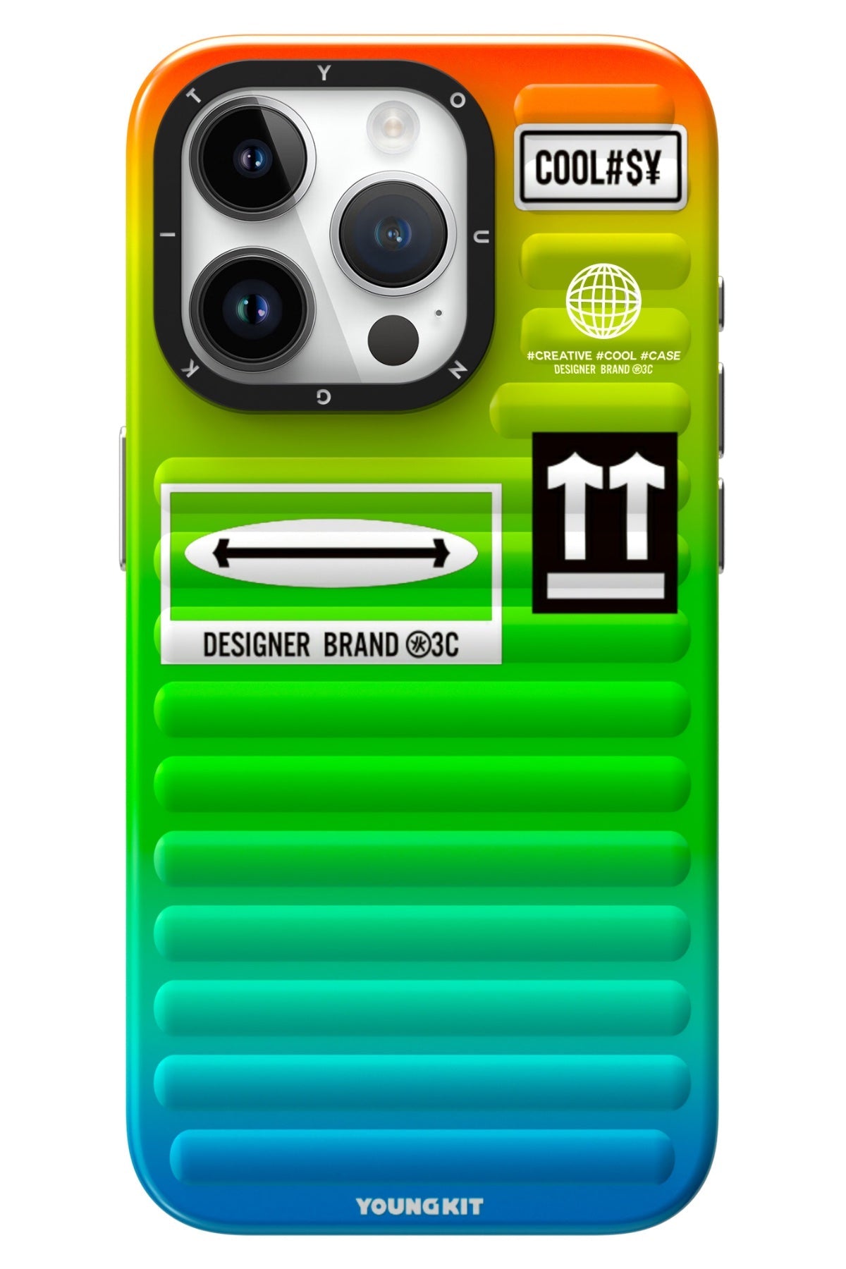 Youngkit Secret Color iPhone 15 Pro Uyumlu Yeşil Kılıf