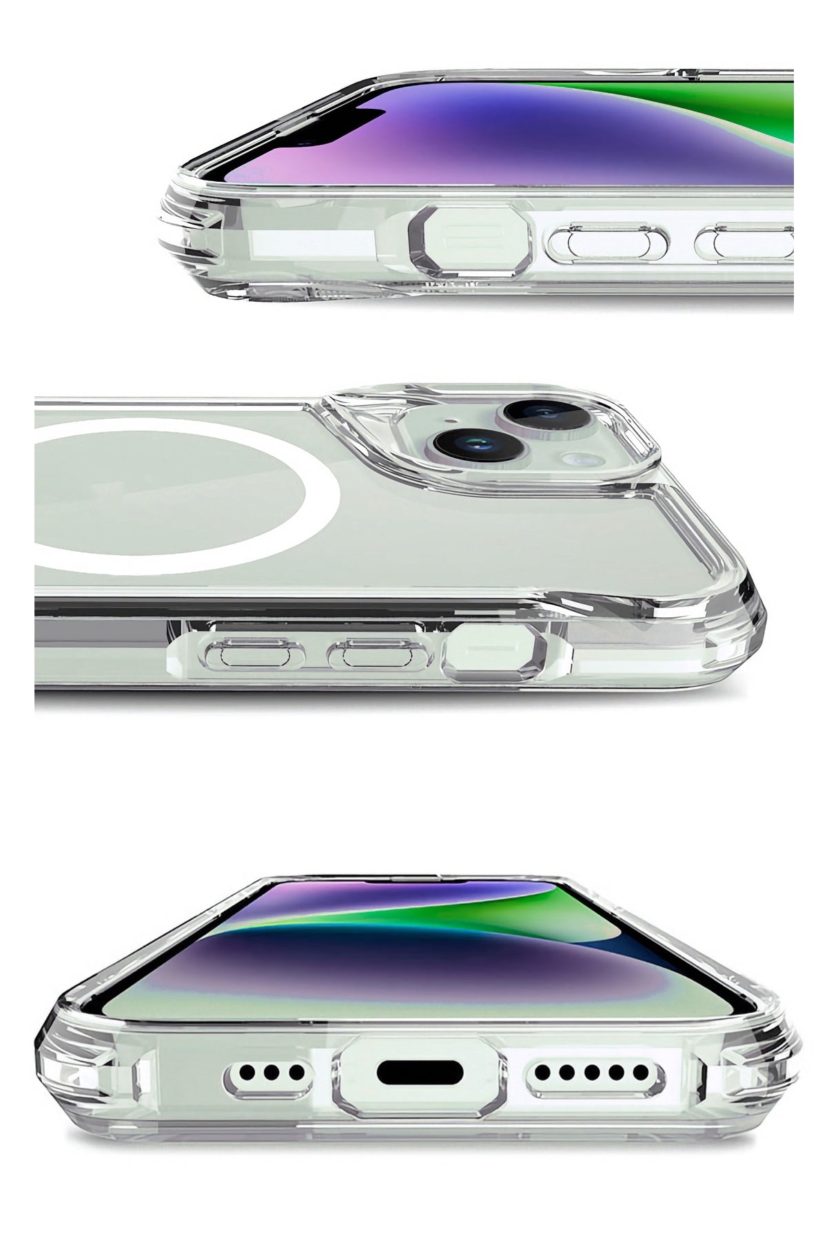 Artoncase Apple iPhone 15 Plus Magsafe Uyumlu Shield Şeffaf Kılıf