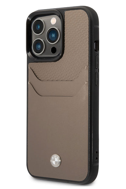 Apple iPhone 14 Pro uyumlu BMW Lisanslı Kartlıklı Signature Kılıf