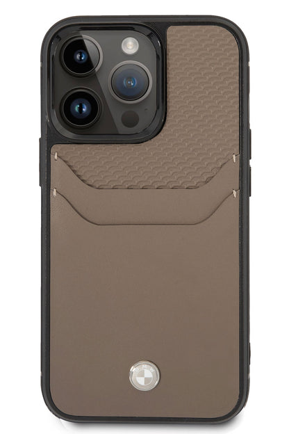 Apple iPhone 14 Pro Max uyumlu BMW Lisanslı Kartlıklı Signature Kılıf