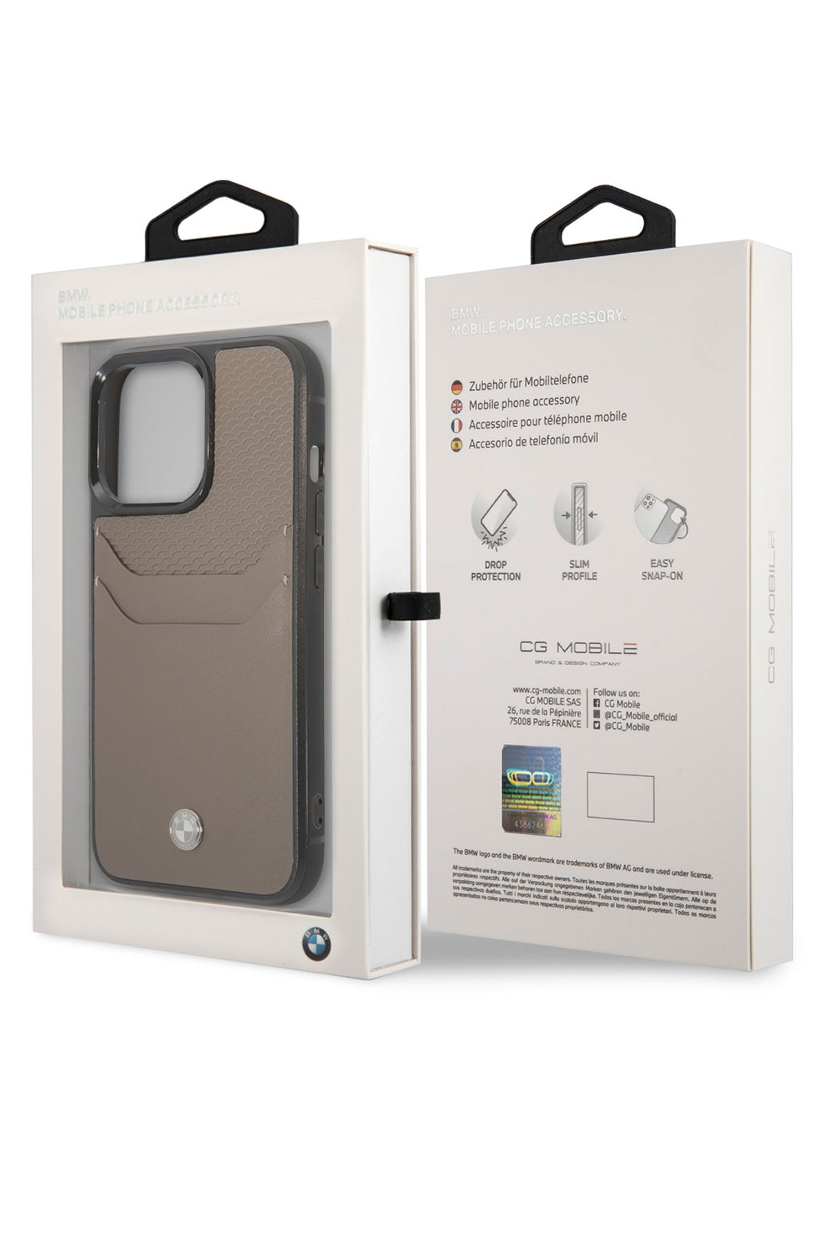 Apple iPhone 14 Pro Max uyumlu BMW Lisanslı Kartlıklı Signature Kılıf