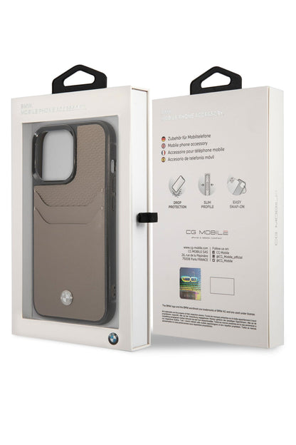 Apple iPhone 14 Pro Max uyumlu BMW Lisanslı Kartlıklı Signature Kılıf