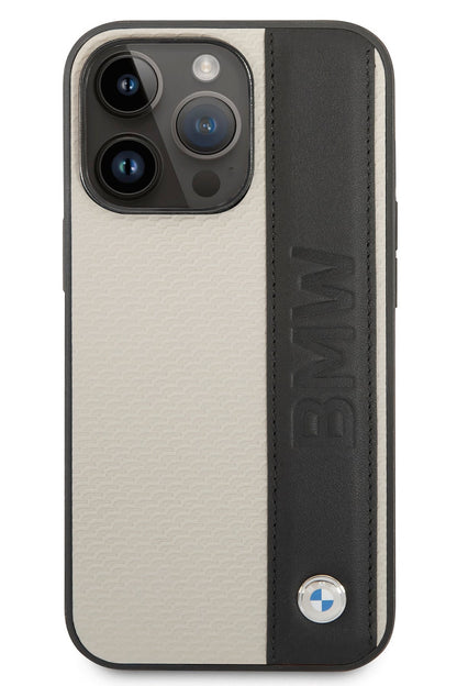 Apple iPhone 14 Pro Max uyumlu BMW Lisanslı Beige Signature Kılıf