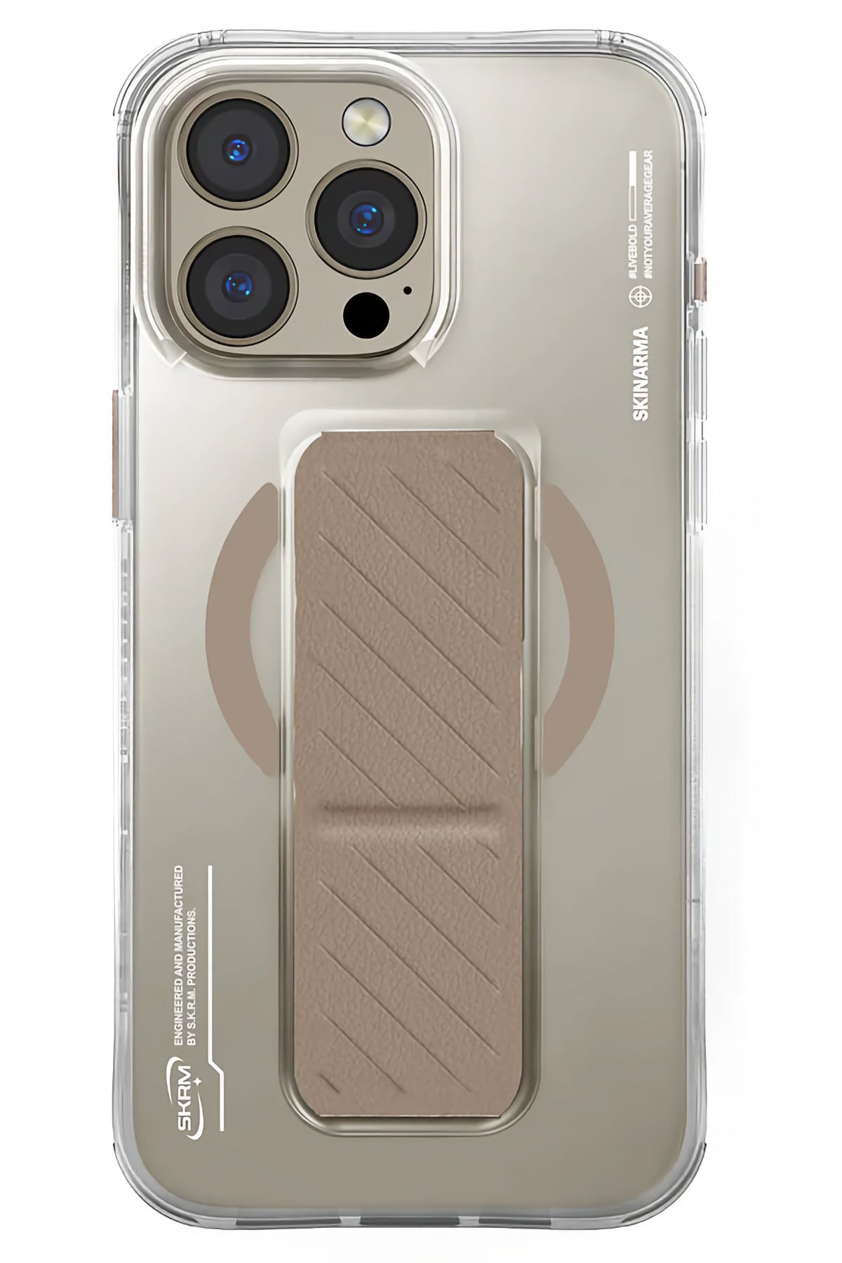 Skinarma Axon iPhone 16 Pro Magsafe Uyumlu Standlı Kılıf Gold