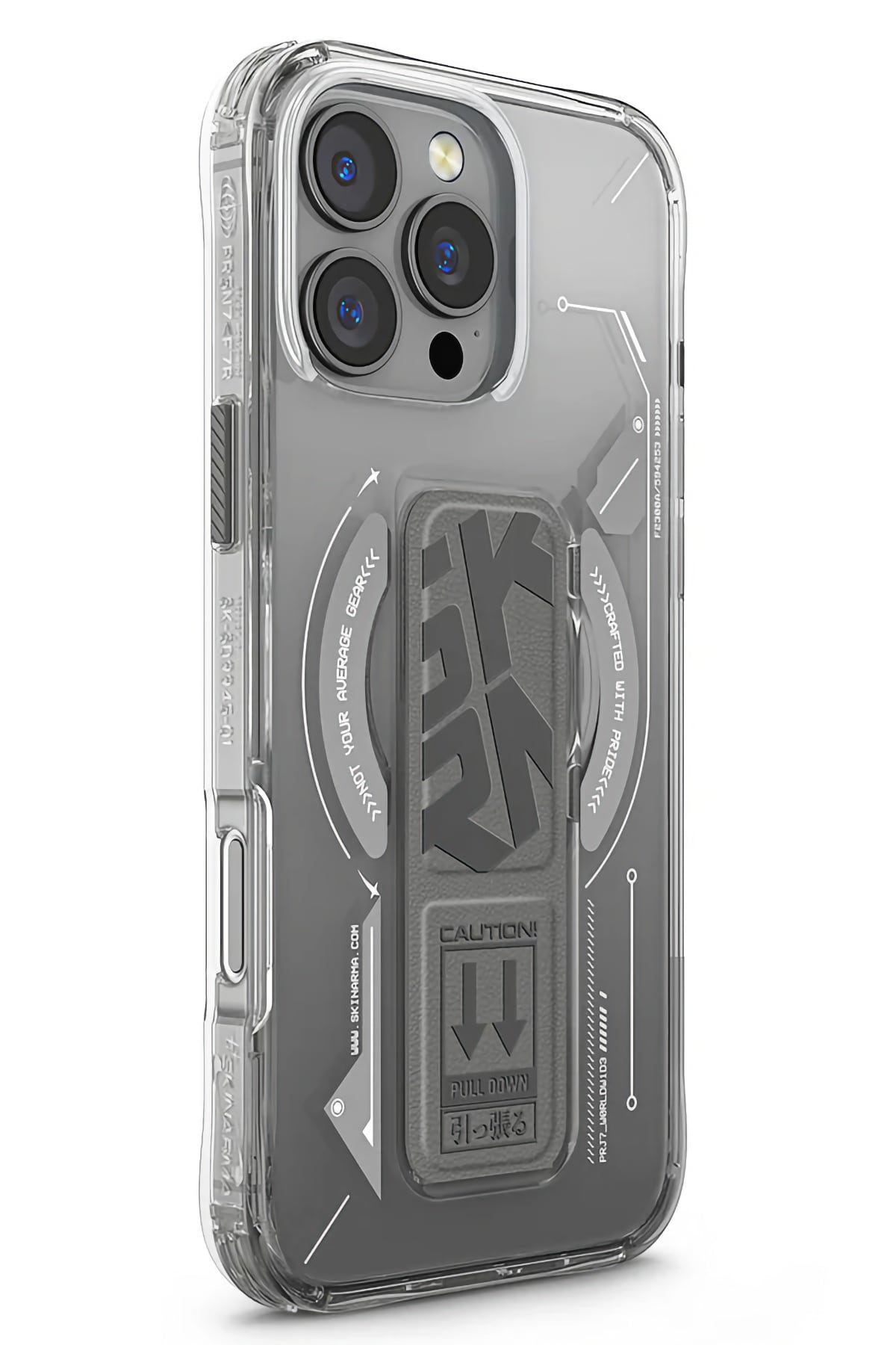 Skinarma Helio iPhone 16 Pro Magsafe Uyumlu Standlı Kılıf Gri