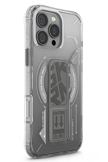 Skinarma Helio iPhone 16 Pro Magsafe Uyumlu Standlı Kılıf Gri