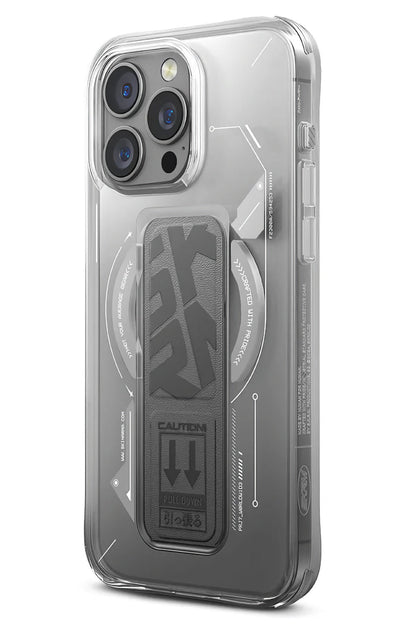 Skinarma Helio iPhone 16 Pro Magsafe Uyumlu Standlı Kılıf Gri