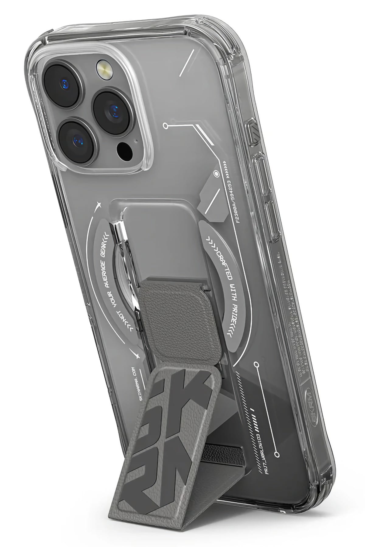 Skinarma Helio iPhone 16 Pro Max Magsafe Uyumlu Standlı Kılıf Gri