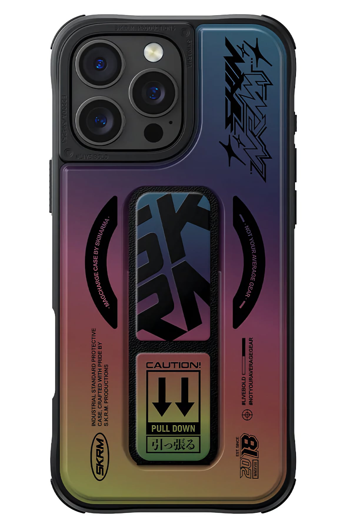Skinarma Kira Kobai iPhone 16 Pro Magsafe Uyumlu Standlı Kılıf Colorful