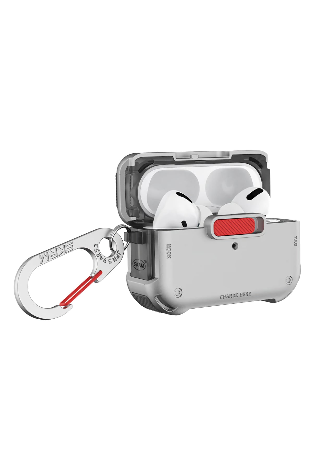 Skinarma Mecha Apple Airpods Pro 2. Nesil Uyumlu Kılıf Gümüş