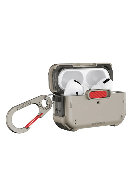 Skinarma Mecha Apple Airpods Pro 2. Nesil Uyumlu Kılıf Titanyum Gri