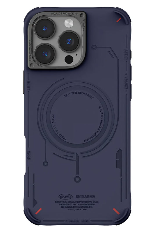 Skinarma Mecha iPhone 16 Pro Magsafe Uyumlu Kılıf Mavi
