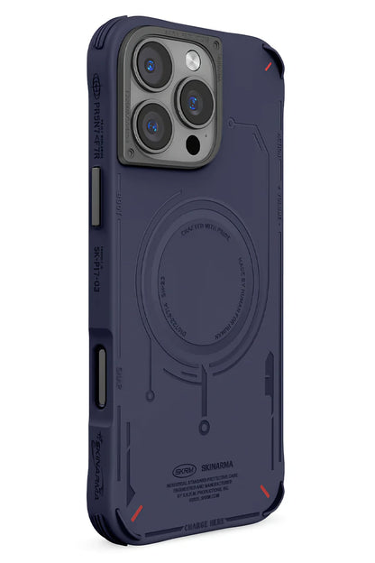 Skinarma Mecha iPhone 16 Pro Magsafe Uyumlu Kılıf Mavi