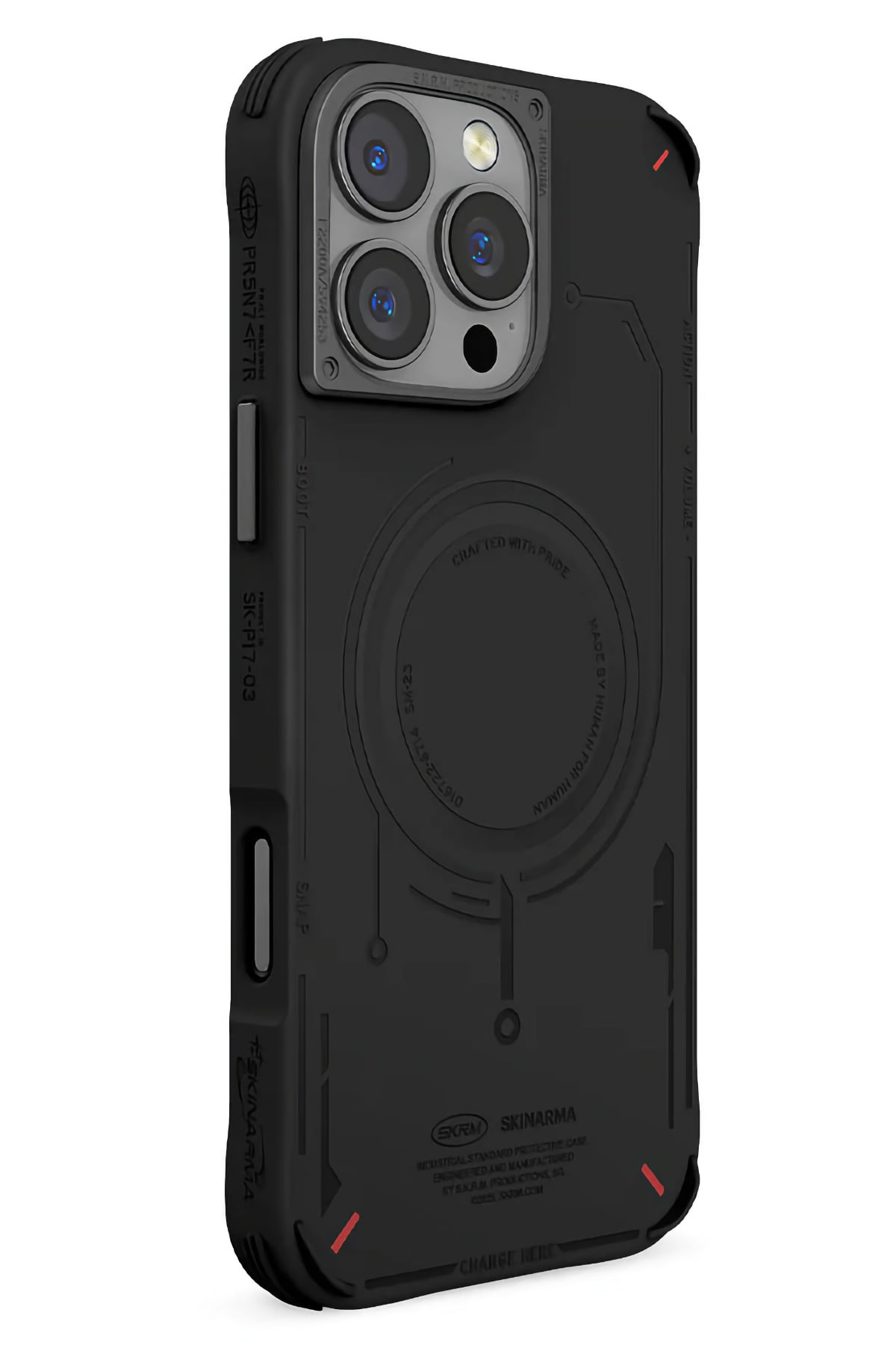 Skinarma Mecha iPhone 16 Pro Magsafe Uyumlu Kılıf Siyah