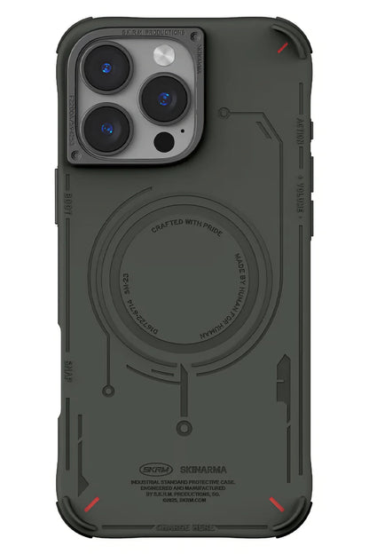 Skinarma Mecha iPhone 16 Pro Magsafe Uyumlu Kılıf Yeşil