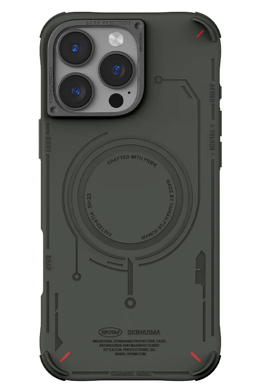 Skinarma Mecha iPhone 16 Pro Magsafe Uyumlu Kılıf Yeşil