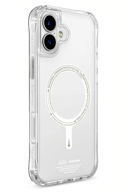 Skinarma Saido Niteglow iPhone 16 Plus Magsafe Uyumlu Kılıf Şeffaf Fosforlu