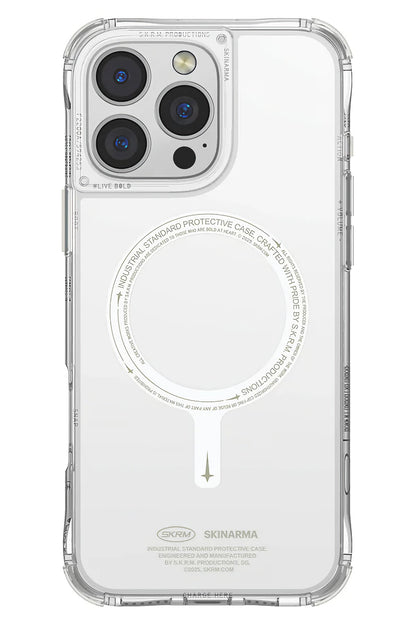 Skinarma Saido Niteglow iPhone 16 Pro Magsafe Uyumlu Kılıf Şeffaf Fosforlu