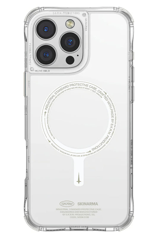 Skinarma Saido Niteglow iPhone 16 Pro Magsafe Uyumlu Kılıf Şeffaf Fosforlu