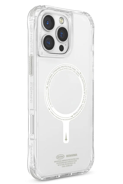 Skinarma Saido Niteglow iPhone 16 Pro Magsafe Uyumlu Kılıf Şeffaf Fosforlu