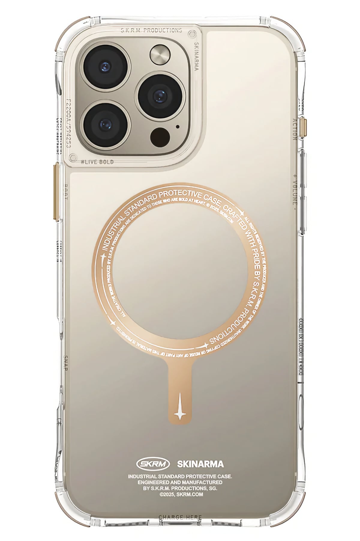 Skinarma Saido Prime iPhone 16 Pro Max Magsafe Uyumlu Kılıf Gold