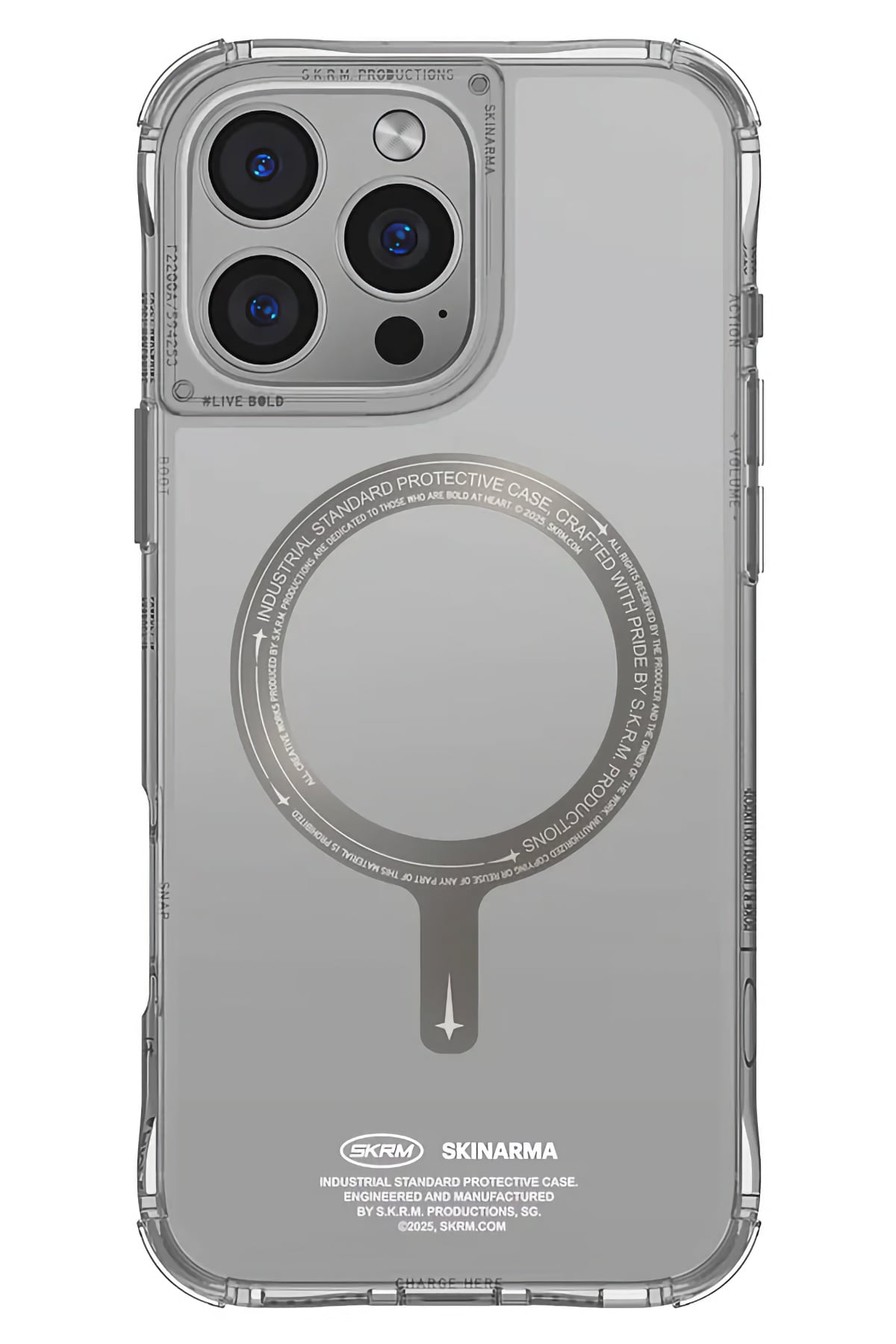 Skinarma Saido Prime iPhone 16 Pro Max Magsafe Uyumlu Kılıf Titanyum Gri