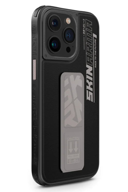SkinArma Slate iPhone 15 Pro Uyumlu Standlı Kılıf Gri