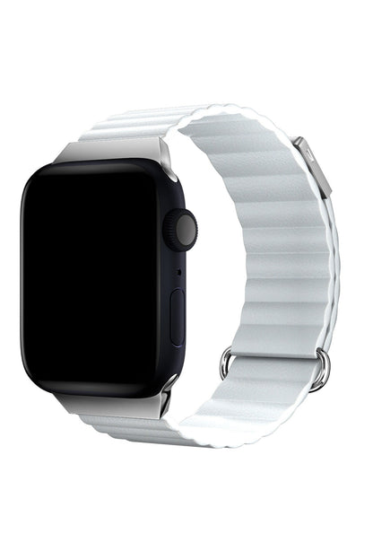 Apple Watch Uyumlu Premium Deri Loop Kordon Snowbound