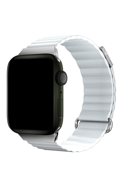 Apple Watch Uyumlu Premium Deri Loop Kordon Snowbound