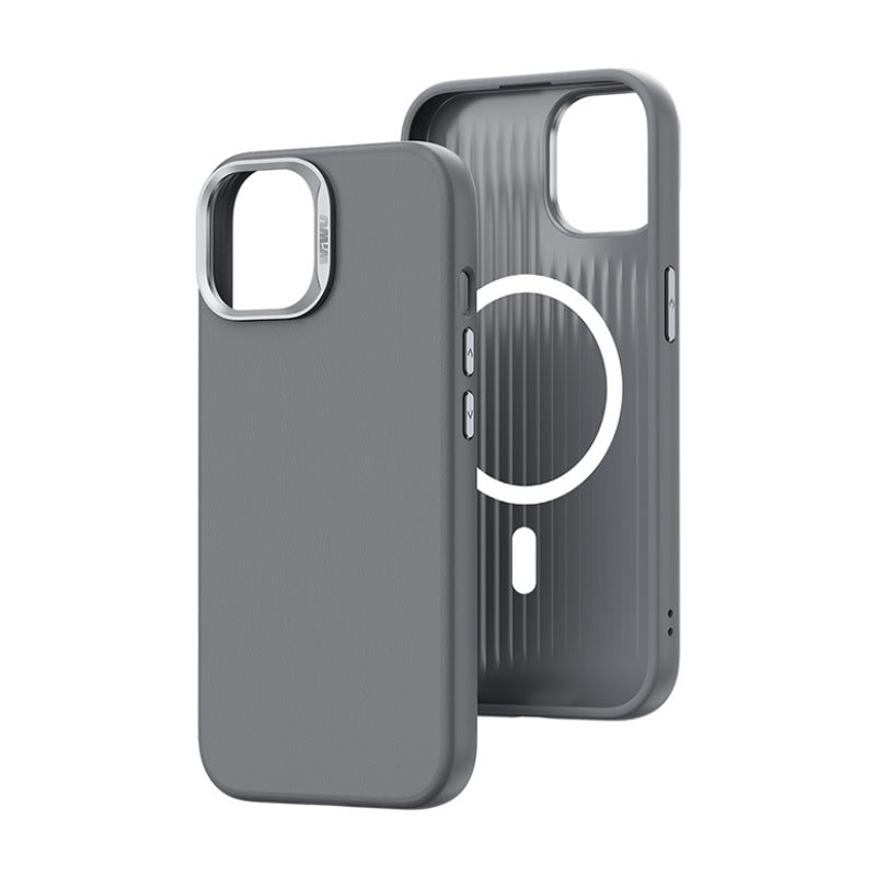SP-019 iPhone 15 Plus Magsafe Uyumlu Vegan Deri Kılıf
