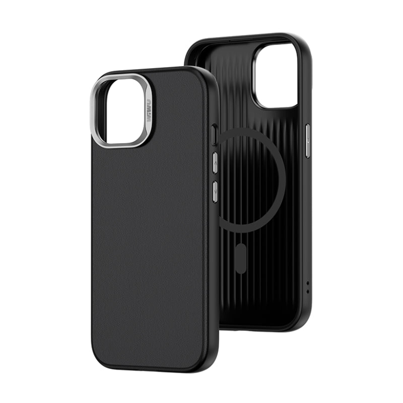 SP-019 iPhone 15 Pro Magsafe Uyumlu Vegan Deri Kılıf