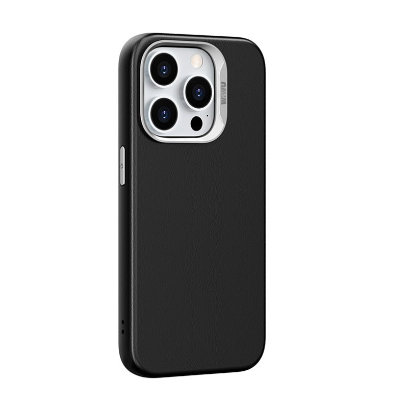 SP-019 iPhone 15 Pro Max Magsafe Uyumlu Vegan Deri Kılıf