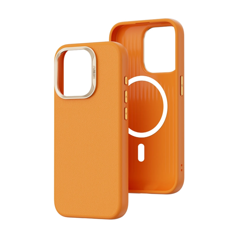 SP-019 iPhone 15 Pro Max Magsafe Uyumlu Vegan Deri Kılıf