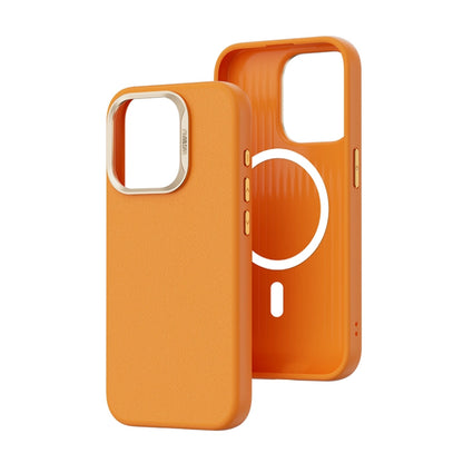SP-019 iPhone 15 Pro Max Magsafe Uyumlu Vegan Deri Kılıf