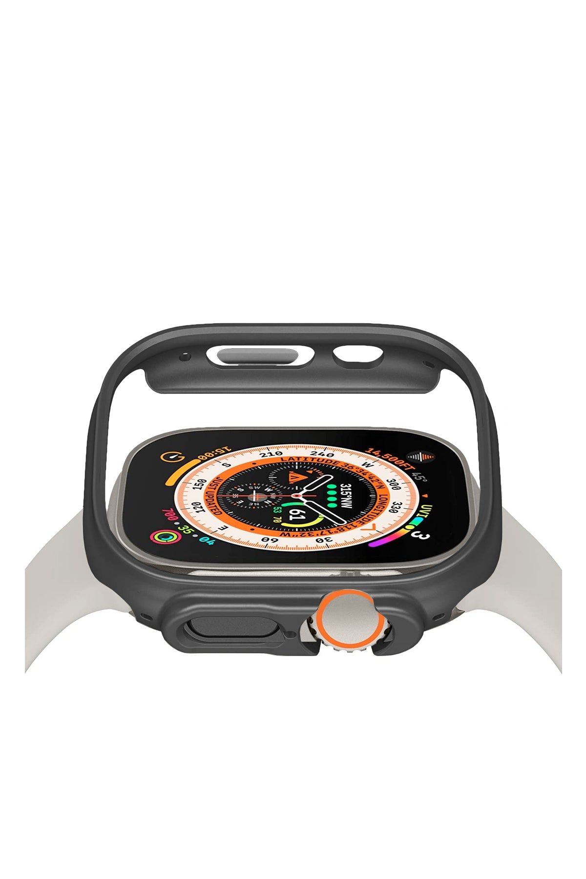 Apple Watch Ultra Uyumlu Kasa Koruyucu Bumper Space Gray
