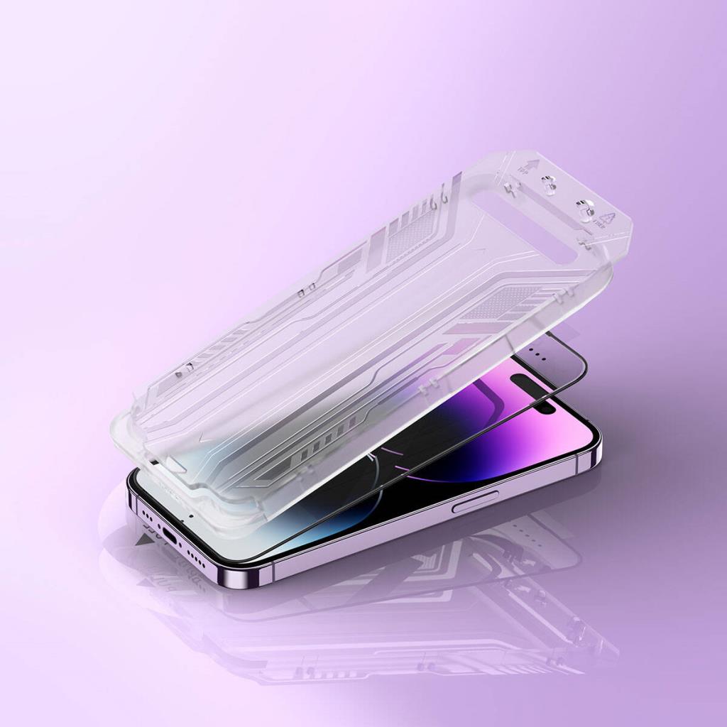 SQ-005 Kolay Uygulama Aparatlı iVista Yüksek Dayanıklı iPhone 15 Ekran Koruyucu