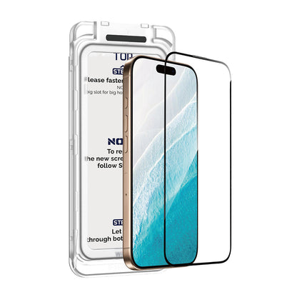 SQ-008 Oleofobik Kolay Uygulama Aparatlı iPhone 17 Pro Ekran Koruyucu
