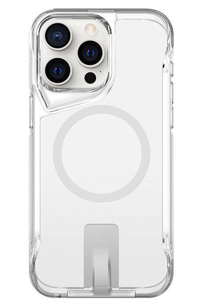 Artoncase Shield Apple iPhone 15 Pro Magsafe Uyumlu Gizli Standlı Şeffaf Kılıf