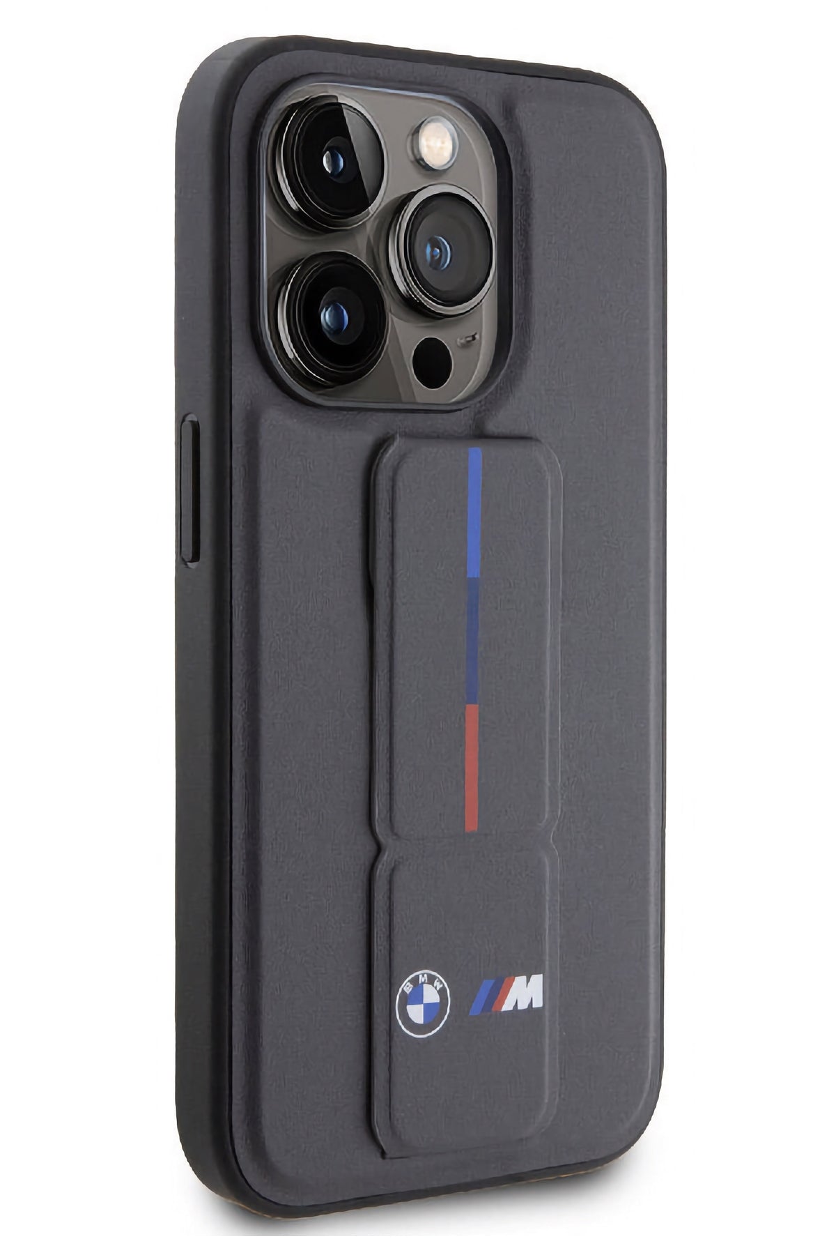 Apple iPhone 15 Pro uyumlu BMW Standlı Kılıf Gri