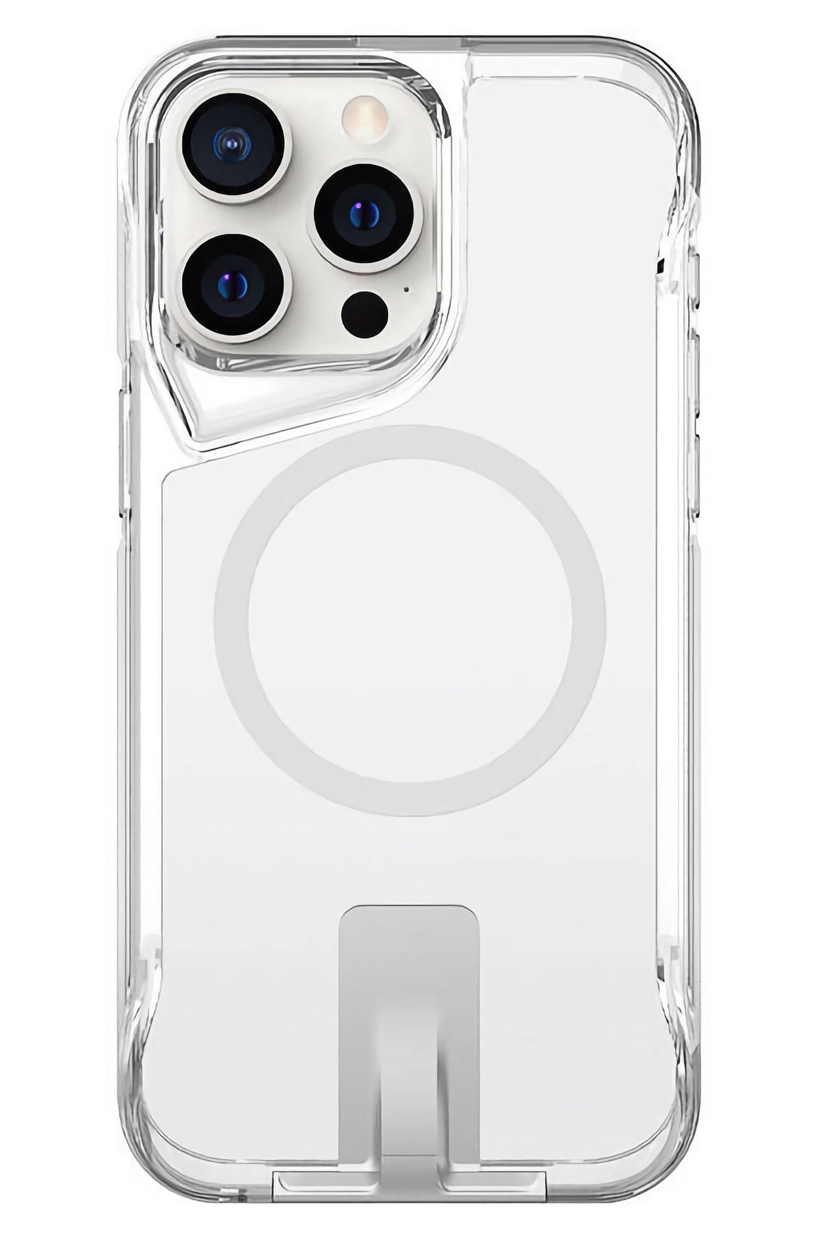 Artoncase Shield Apple iPhone 15 Pro Max Magsafe Uyumlu Gizli Standlı Şeffaf Kılıf