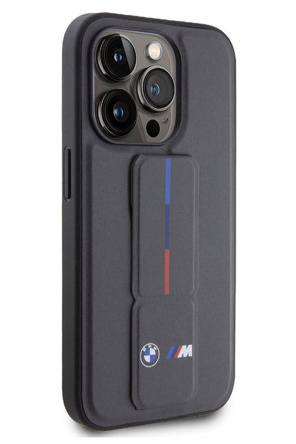 Apple iPhone 15 Pro Max uyumlu BMW Standlı Kılıf Gri