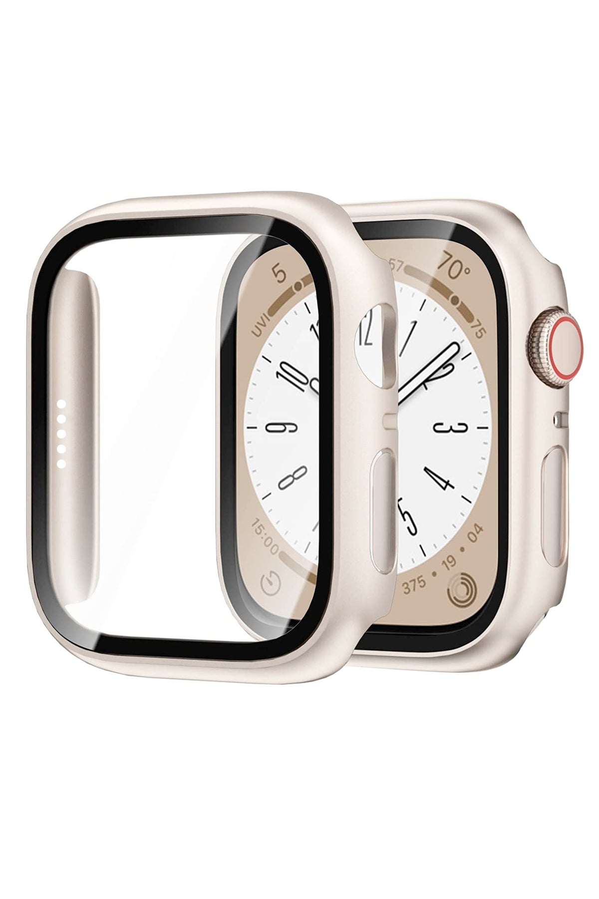 Apple Watch Uyumlu Ekran Koruyucu Kasa Starlight