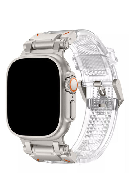 Apple Watch Uyumlu Defense Loop Silikon Kordon Starlight Clear