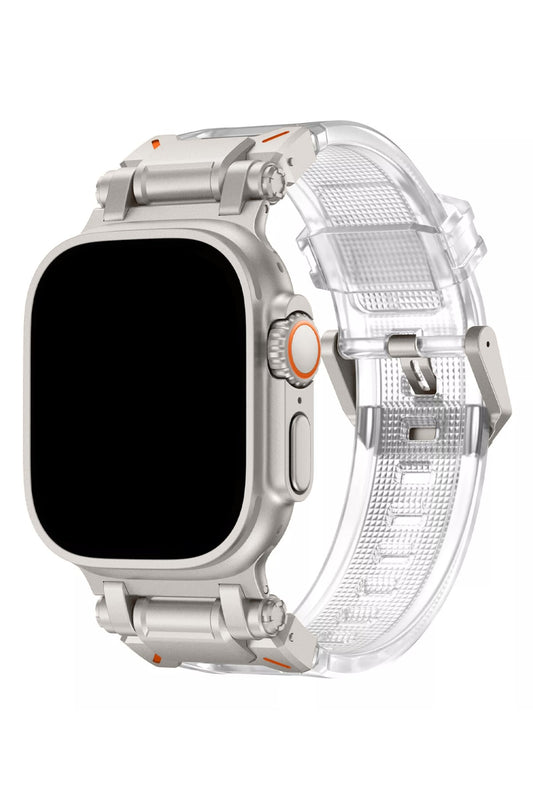Apple Watch Uyumlu Defense Loop Silikon Kordon Starlight Clear