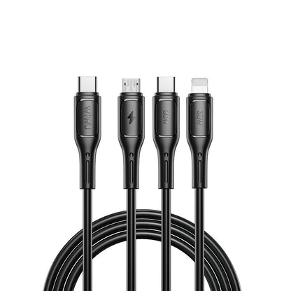 Starlink Wi-C046E 3in1 USB-A to Lightning – Type-C – Micro 60W Şarj ve Data Kablosu 1.2M