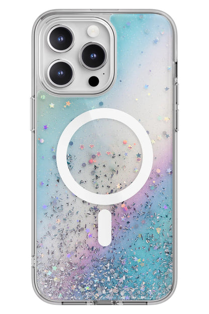 Switcheasy Starfield 3D Glitter Simli iPhone 15 Pro Magsafe Uyumlu Kılıf Colorful