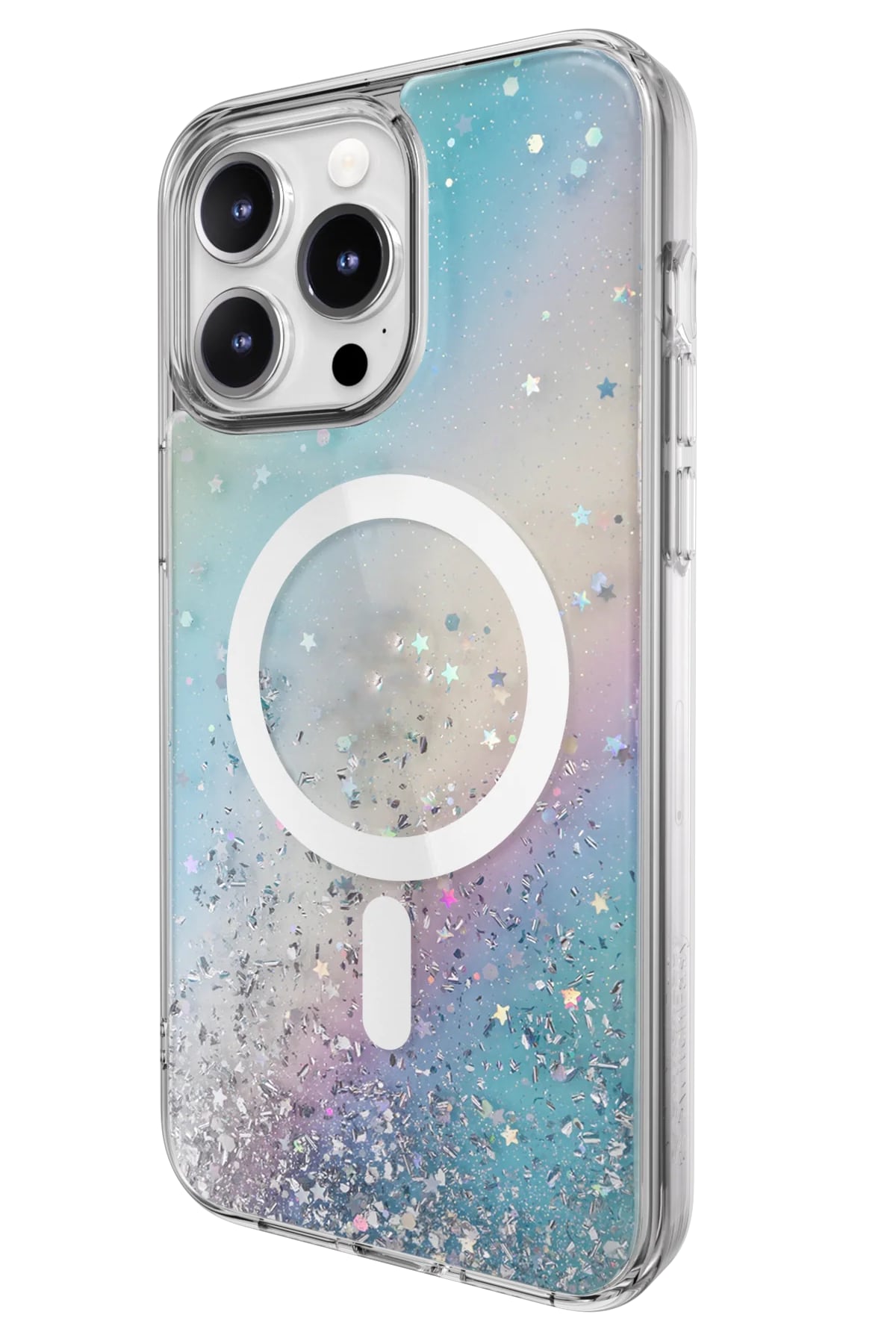 Switcheasy Starfield 3D Glitter Simli iPhone 15 Pro Magsafe Uyumlu Kılıf Colorful