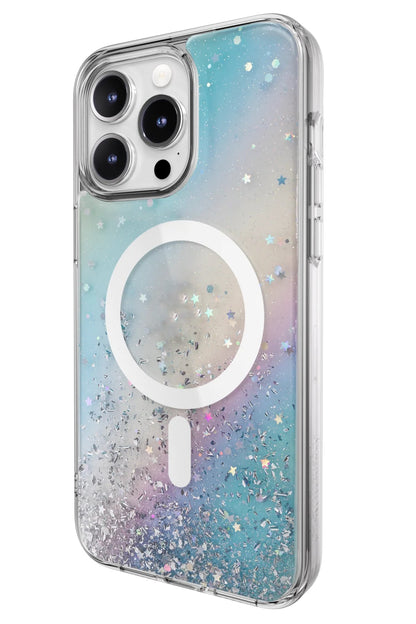 Switcheasy Starfield 3D Glitter Simli iPhone 15 Pro Magsafe Uyumlu Kılıf Colorful