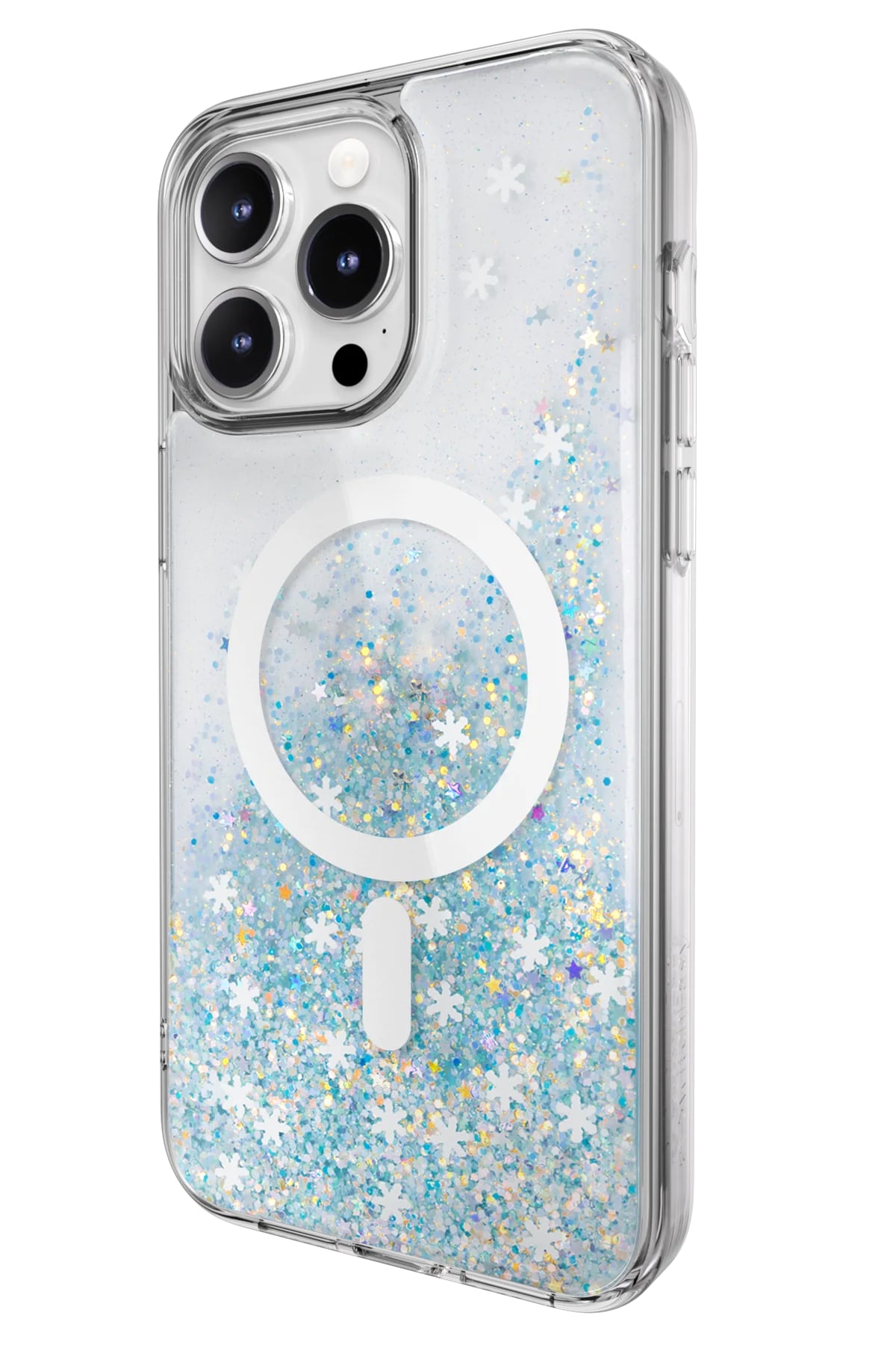 Switcheasy Starfield 3D Glitter Simli iPhone 15 Pro Max Magsafe Uyumlu Kılıf Mavi